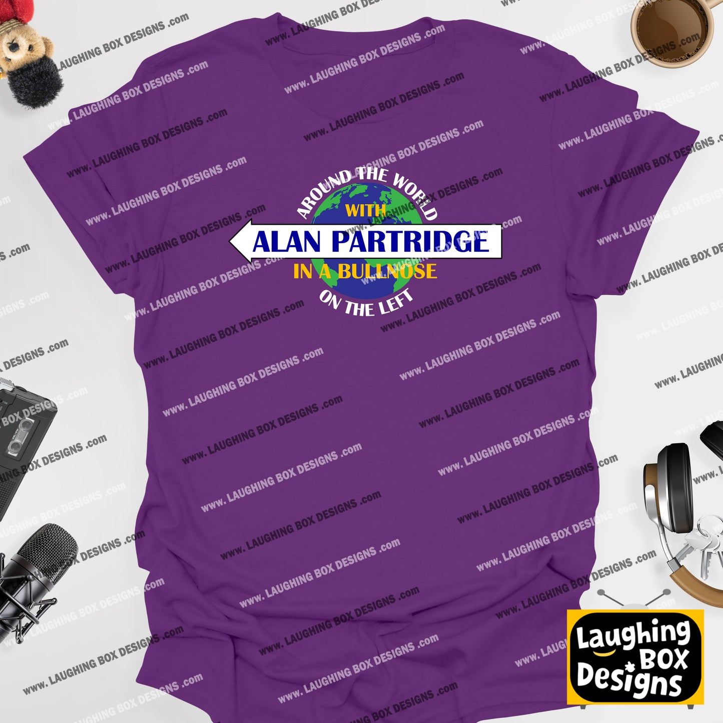 Around The World With Alan Partridge, In A Bullnose, On The Left - Alan Partridge T-Shirt