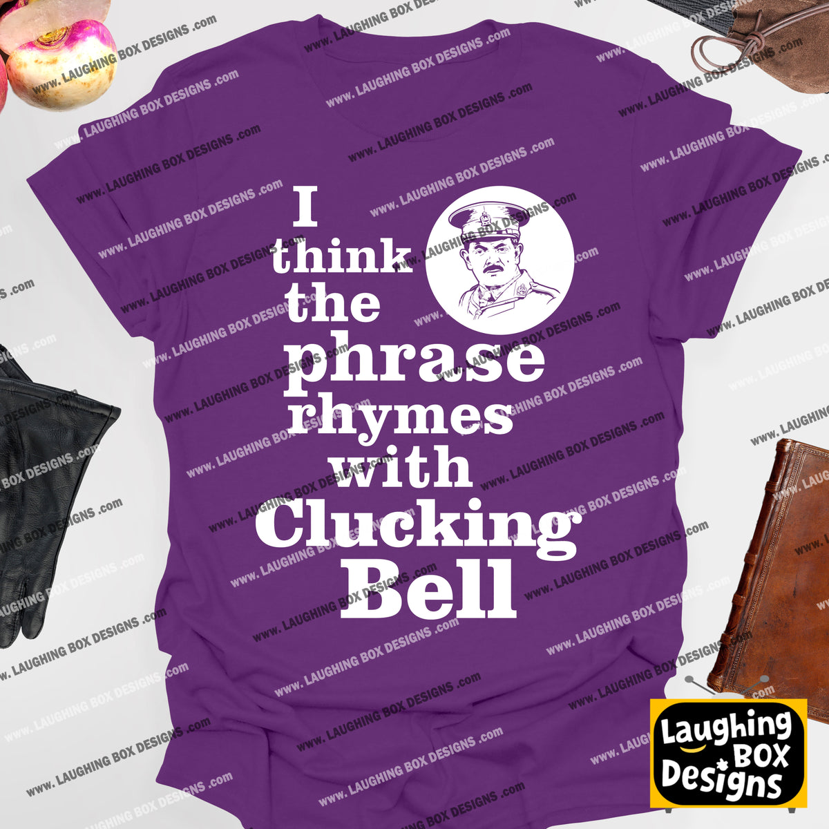 RHYMES WITH CLUCKING BELL Captain Blackadder Quote - Blackadder T-Shirt