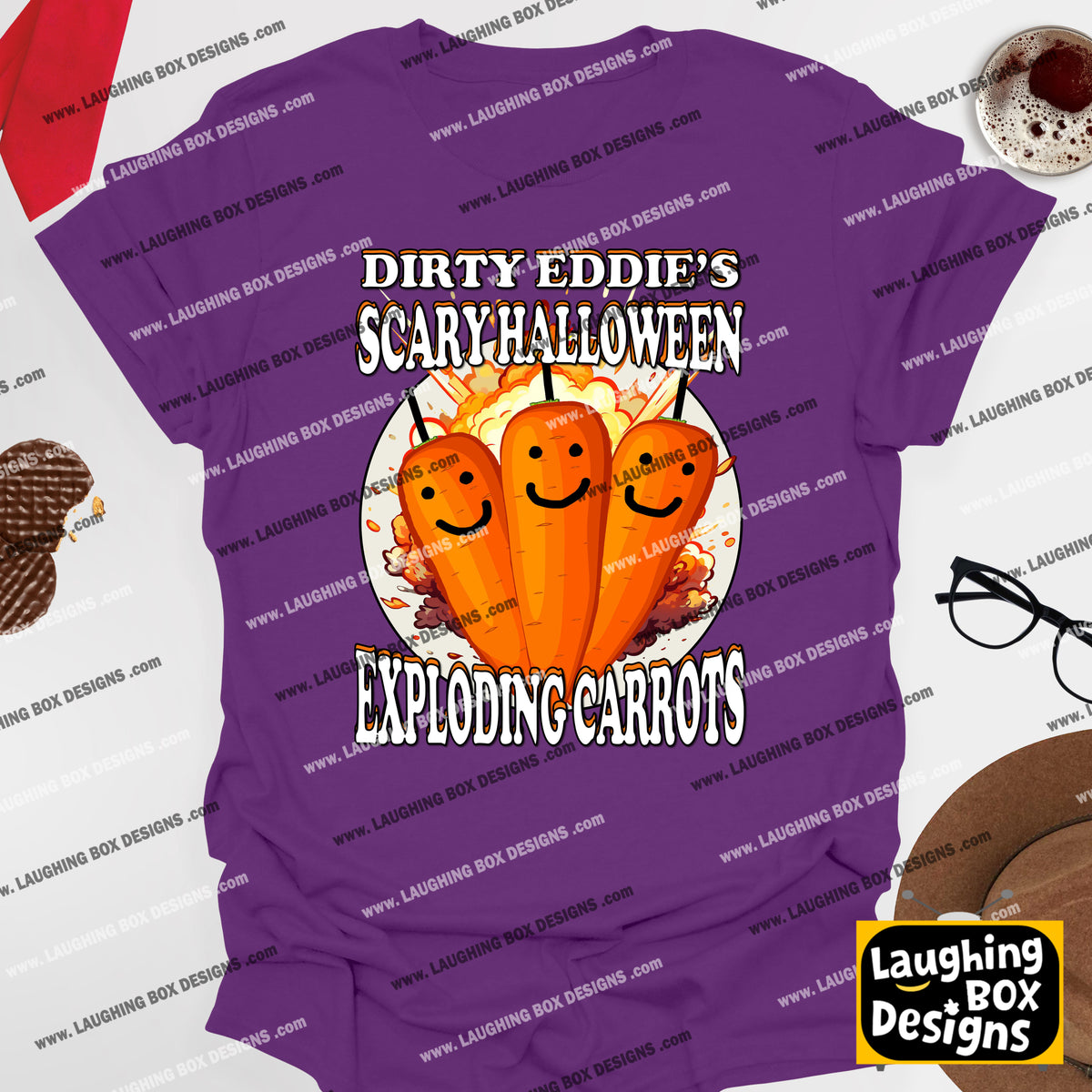 DIRTY EDDIE'S EXPLODING HALLOWEEN CARROTS - Bottom T-Shirt