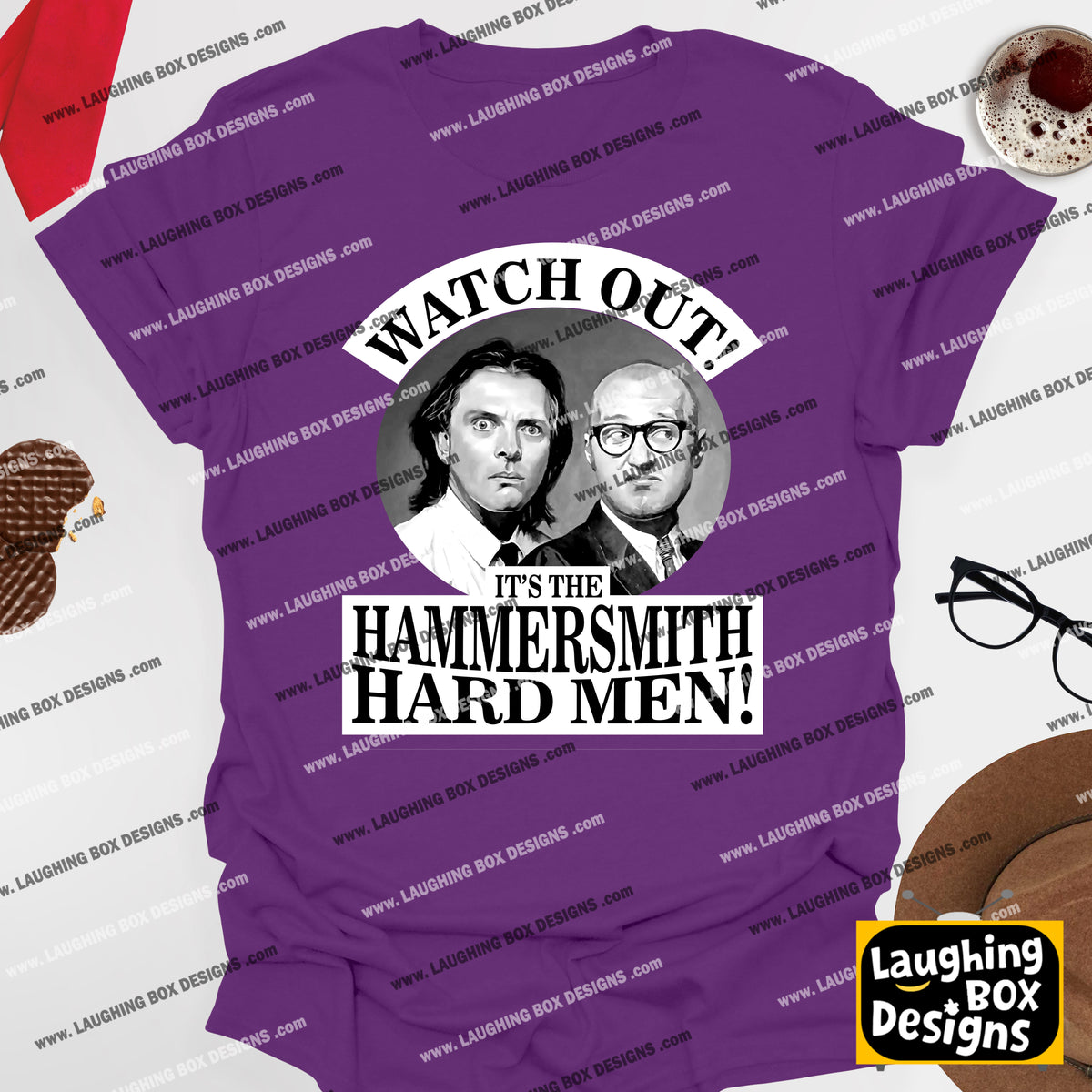 WATCH OUT! IT'S THE HAMMERSMITH HARD MEN! - Bottom T-Shirt