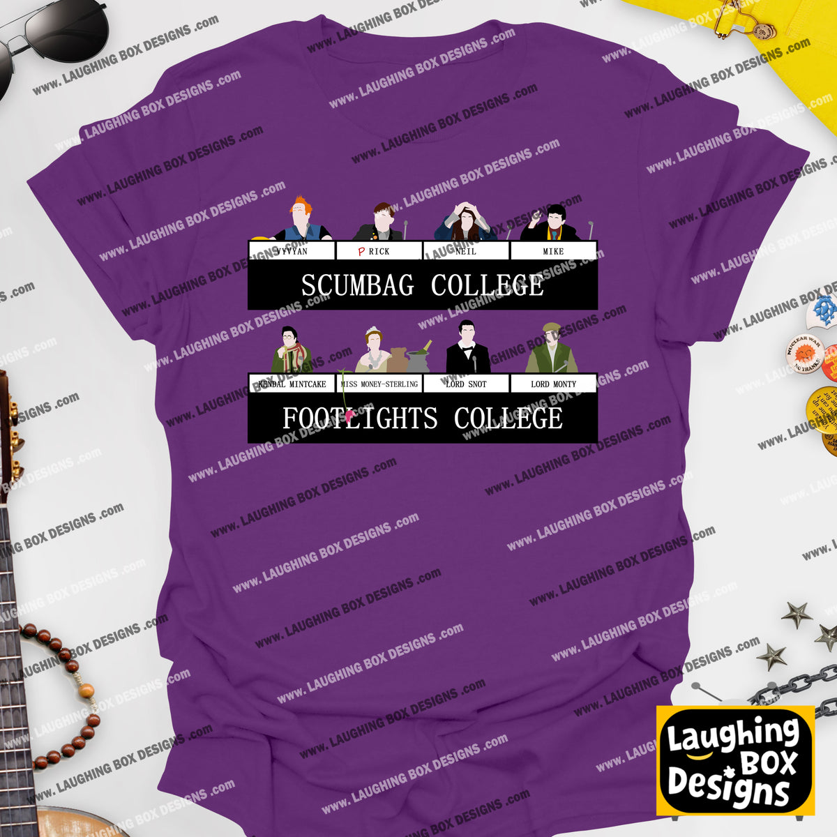 SCUMBAG COLLEGE / FOOTLIGHTS COLLEGE, University Challenge - The Young Ones T-Shirt