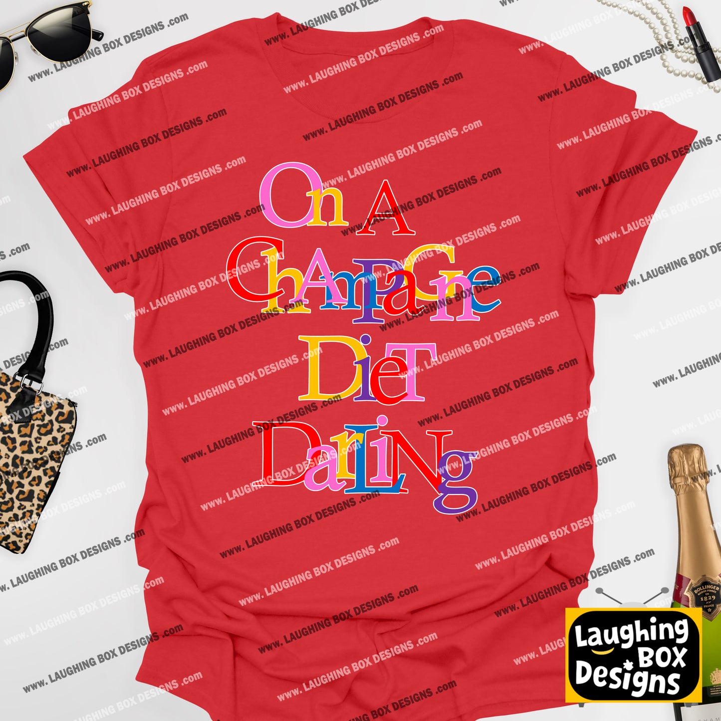 ON A CHAMPAGNE DIET DARLING - Absolutely Fabulous T-Shirt