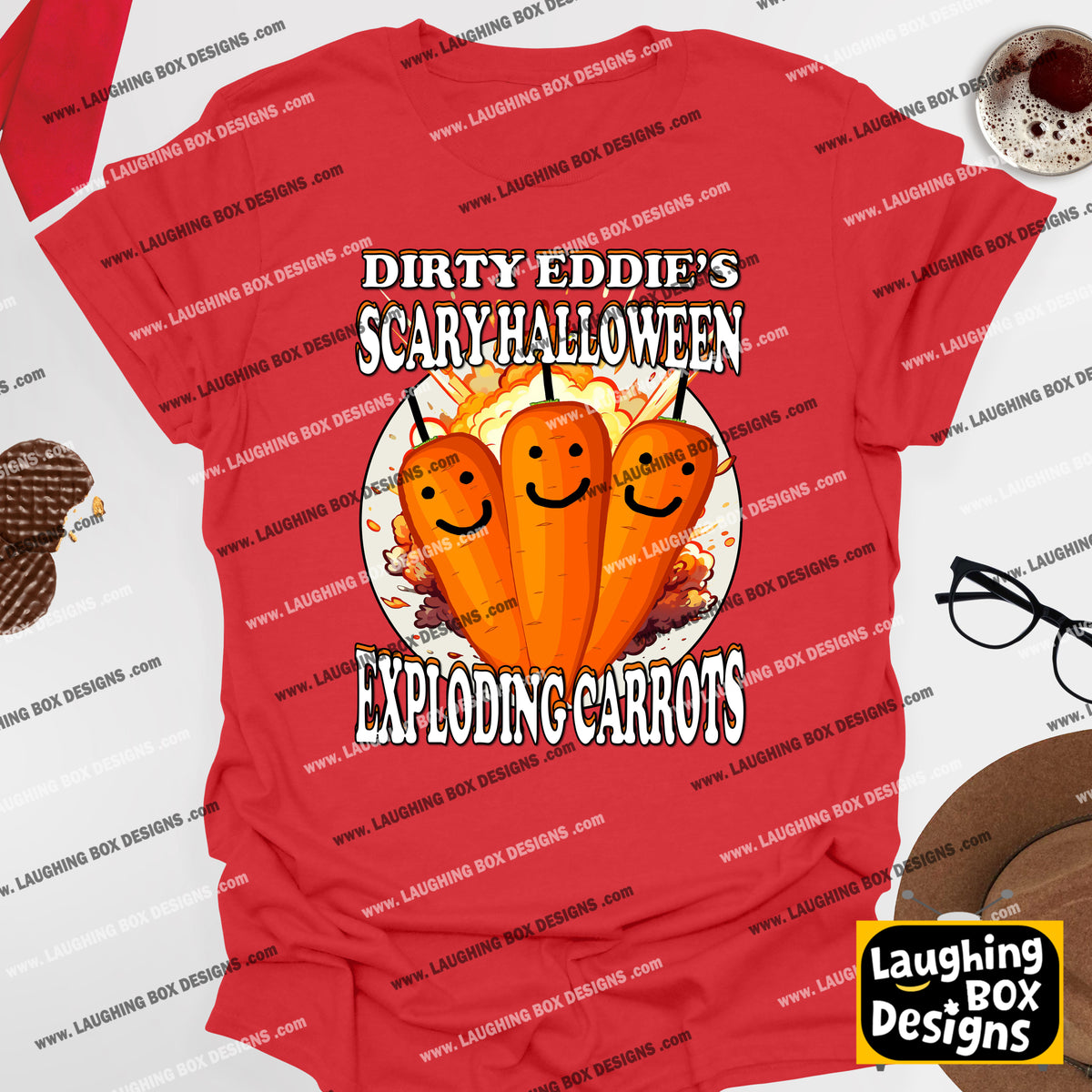 DIRTY EDDIE'S EXPLODING HALLOWEEN CARROTS - Bottom T-Shirt