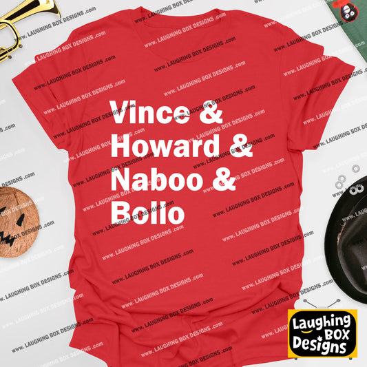VINCE & HOWARD & NABOO & BOLLO - The Mighty Boosh T-Shirt