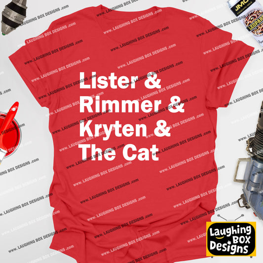 LISTER, RIMMER, KRYTEN & THE CAT - Red Dwarf T-Shirt