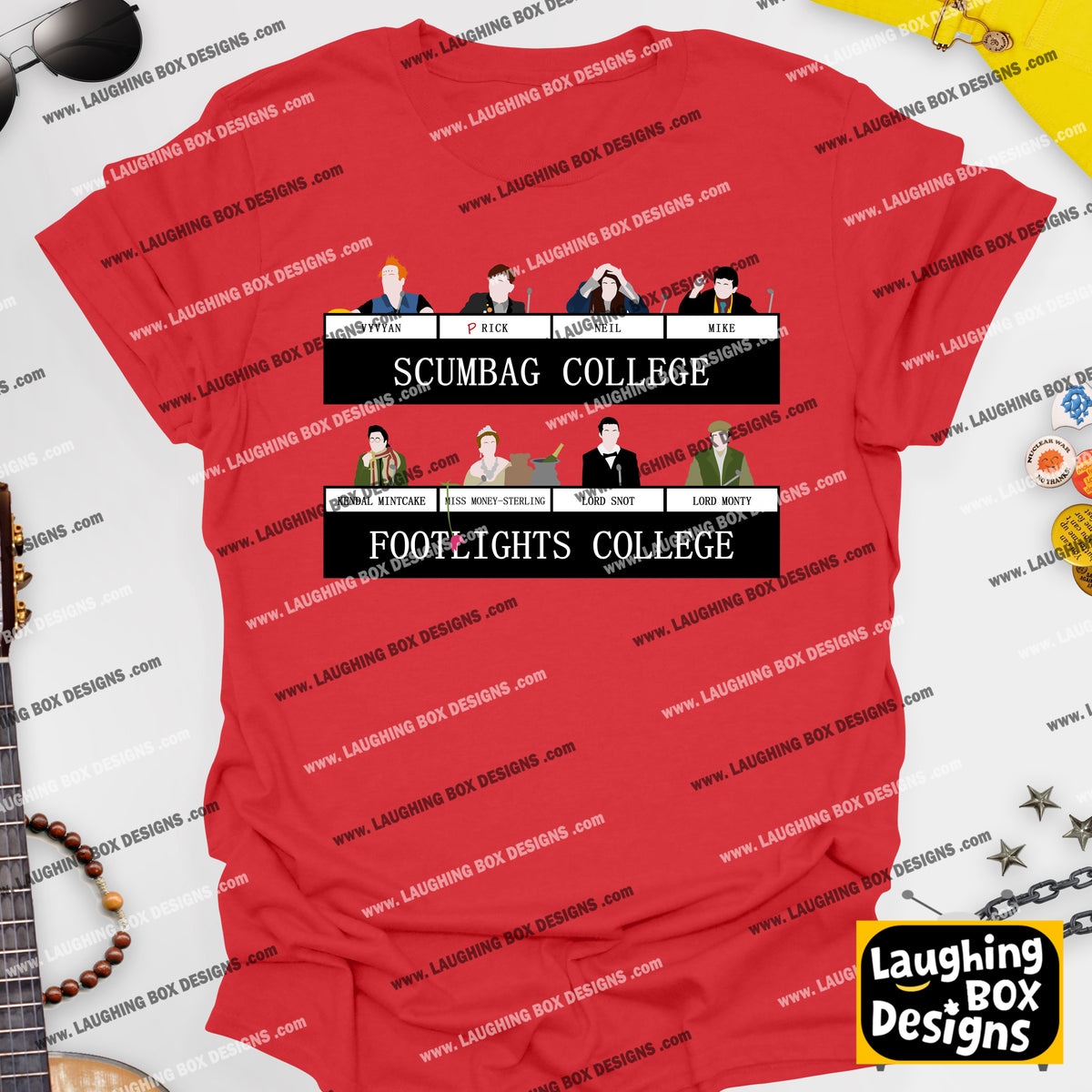 SCUMBAG COLLEGE / FOOTLIGHTS COLLEGE, University Challenge - The Young Ones T-Shirt