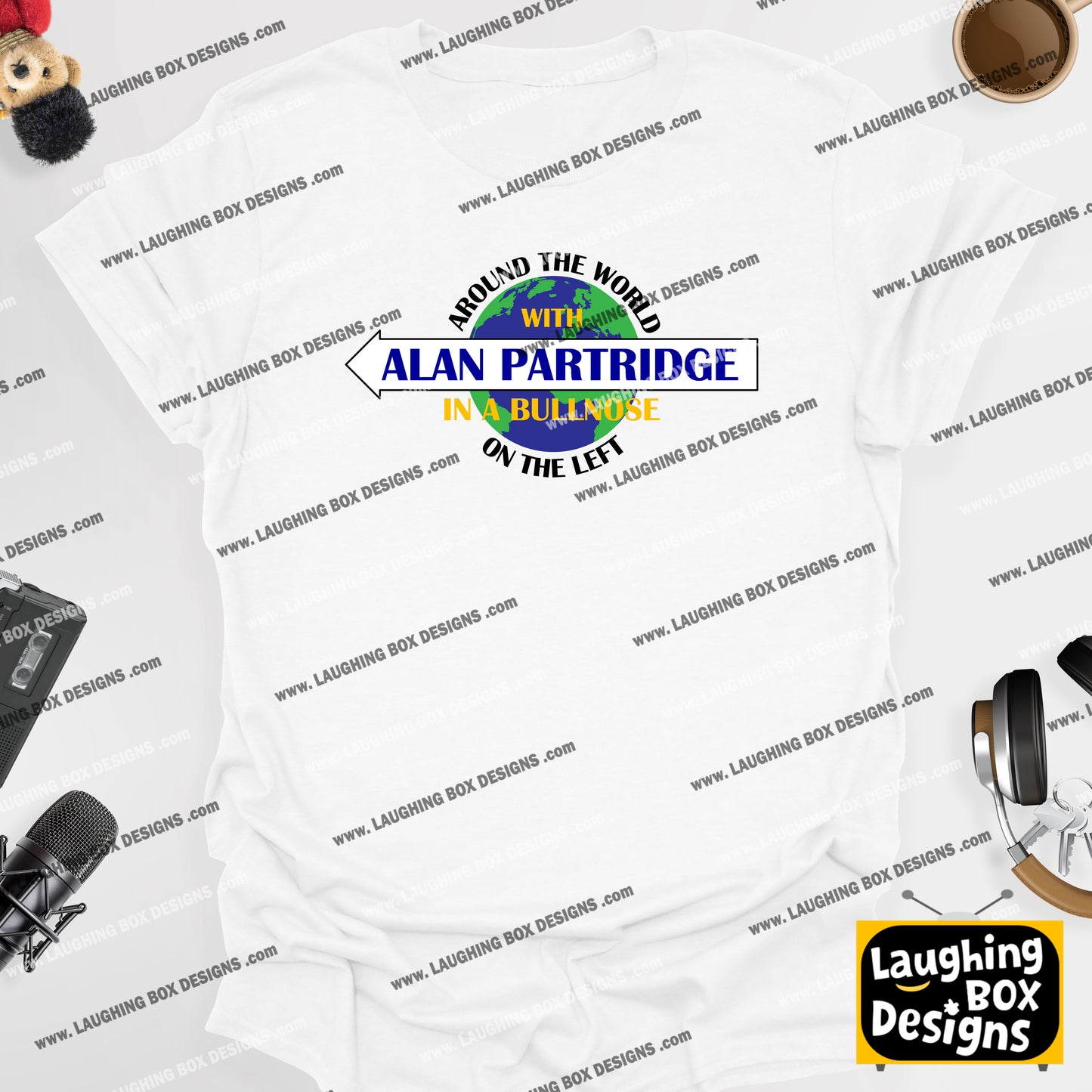 Around The World With Alan Partridge, In A Bullnose, On The Left - Alan Partridge T-Shirt