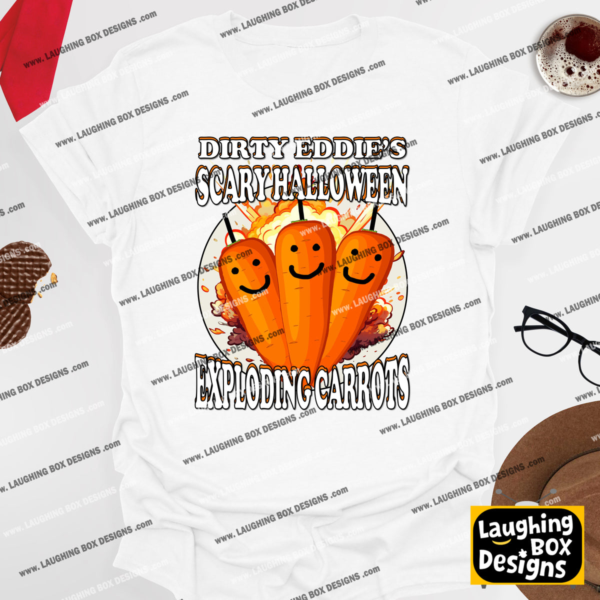 DIRTY EDDIE'S EXPLODING HALLOWEEN CARROTS - Bottom T-Shirt