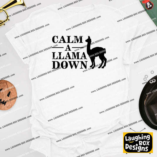 CALM A LLAMA DOWN Crimp - The Mighty Boosh T-Shirt
